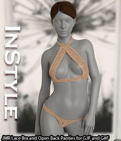 InStyle- JMR Lace Bra and Open Back Panties for G3F and G8F