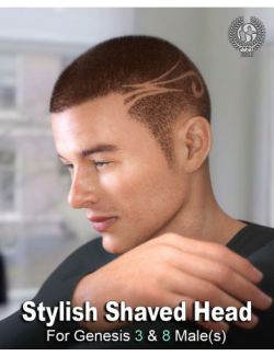 Stylish Shaved Hair For Genesis 3 And 8 Male(s)