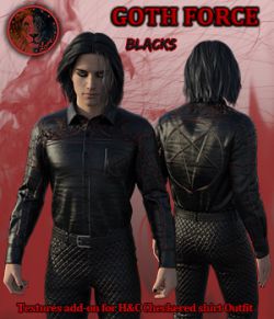 Goth Force blacks for H and C Checkered Shirt Outfit for G8M