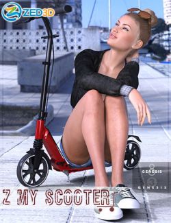 Z My Scooter Prop and Poses for Genesis 3 and 8