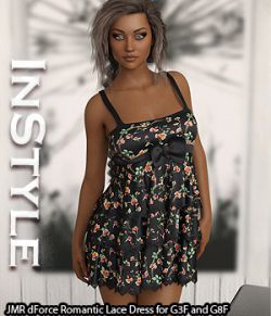 InStyle- JMR dForce Romantic Lace Dress for G3F and G8F