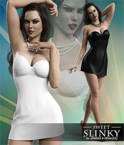 Sweet Slinky Outfit Set for Genesis 8 Females