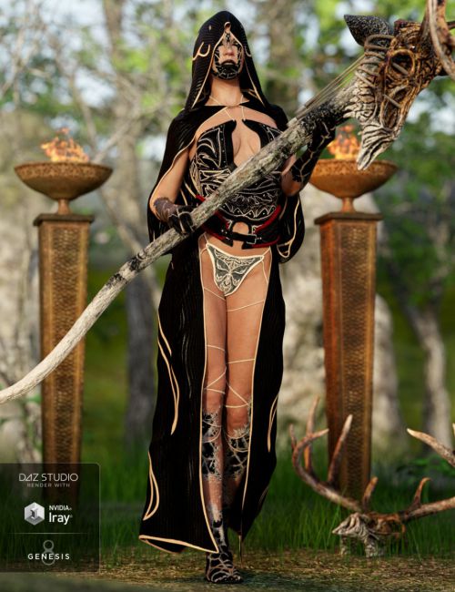 dforce Order of the Huntress: The Acolyte Outfit for Genesis 8 Female(s)