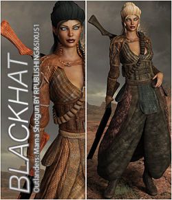 BLACKHAT- Outlanders: Mama Shotgun- for DazStudio and Genesis 8 Female