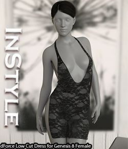 InStyle- dForce Low Cut Dress for Genesis 8 Female