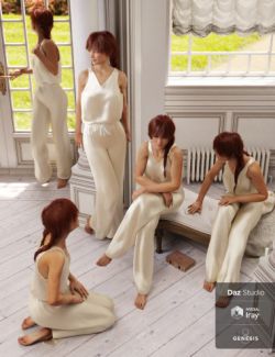 Rural Chateau III Retreat Poses Genesis 8 Female