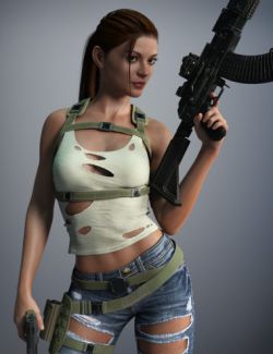 dForce Torn Clothes for Genesis 8 Female(s)