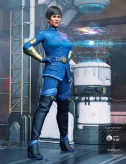 Sci-fi Officer Outfit for Genesis 8 Female(s)