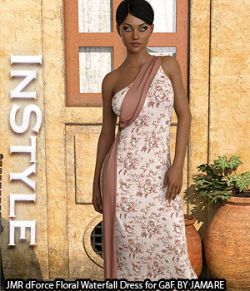InStyle- JMR dForce Floral Waterfall Dress for G8F