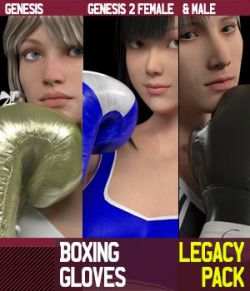 Boxing Gloves LegacyPack for Genesis 1 and Genesis 2 Female and Male