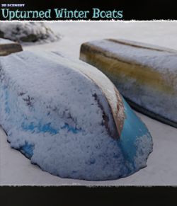 3D Scenery: Upturned Winter Boats