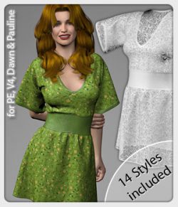 Eve Dress and 14 Styles for V4, PE, Dawn and Pauline