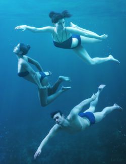 Underwater Poses for Genesis 3 & 8