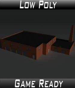 Low Poly Factory Building 34 - Extended Licence