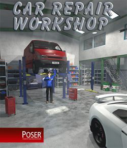 Car repair workshop for Poser