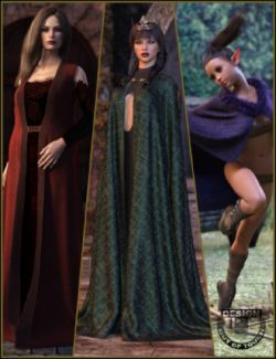 dForce High Fantasy Cloaks for Genesis 8 Female(s)