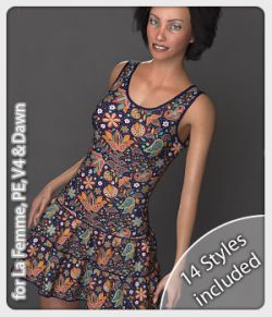 Sina Dress and 14 Styles for La Femme, V4, PE and Dawn