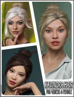 Kavindra Hair For Genesis 8 Female(s)