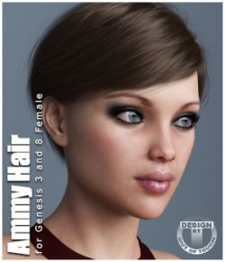 Ammy Hair for Genesis 3 and 8 Females