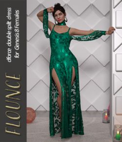 Flounce dForce dress for Genesis 8 Females