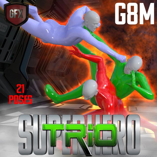 Click here to see preview images for "SuperHero Trio for G8M Volume 1" SuperHero Trio for G8M Volume 1