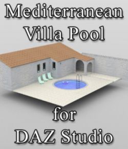 Mediterranean Villa Pool for DAZ Studio