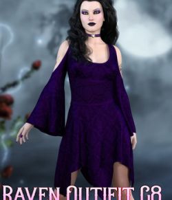 dforce- Raven Dress- Genesis 8