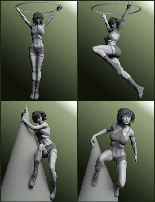 Spy Girl Poses for Genesis 8 Female and Victoria 8 ⋆ Freebies Daz 3D
