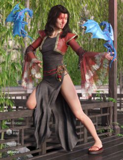 dForce Dragon Lady Outfit for Genesis 8 Female(s)