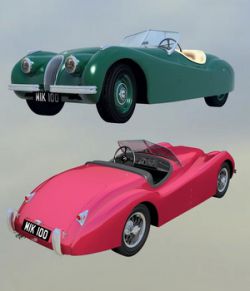 JAGUAR XK120 OBJ/FBX EXTENDED LICENSE