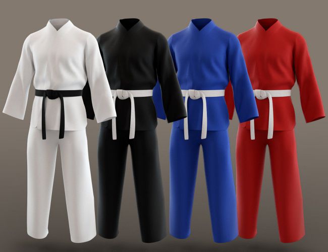 dForce Karate Gi Textures | 3d Models for Daz Studio and Poser