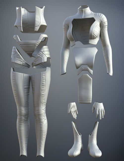 Space Uniform for Genesis 8 Female(s) | 3d Models for Daz Studio and Poser