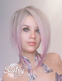 Sultry Bun Hair for Genesis 3 and 8 Female(s)