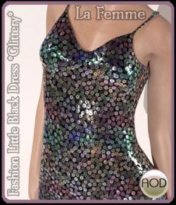 Fashion Little Black Dress - Glittery - for La Femme