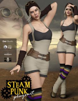 Steampunk Playsuit Outfit Set for Genesis 8 Female(s)