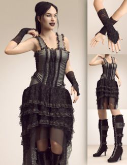 Pastel Goth Outfit for Genesis 8 Female(s)