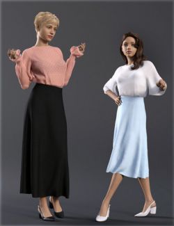 dForce H&C Long Skirt Outfit for Genesis 8 Female(s)