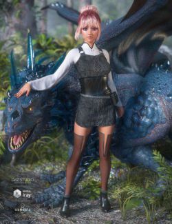 dForce Dragon Sitter Outfit for Genesis 8 Female(s)