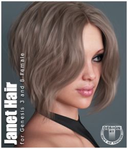 Janet Hair for Genesis 3 and 8 Females