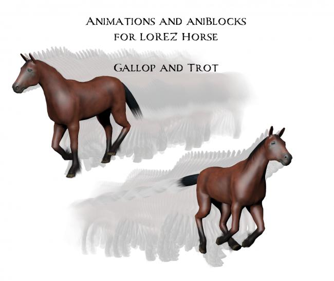 Click here to see preview images for "Animations and aniBlocks for LoRez Horse" Animations and aniBlocks for LoRez Horse