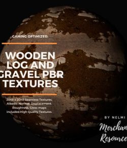 Wooden Log and Gravel PBR Textures- Merchant Resource