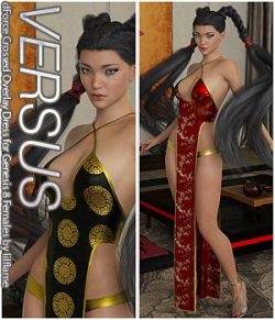 VERSUS- dForce Crossed Overlay Dress for Genesis 8 Females