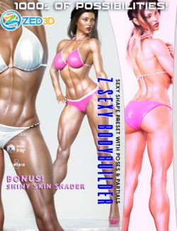 Z Sexy Bodybuilder Shape Preset and Poses for Genesis 8 Female