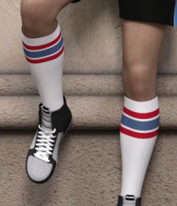 Sport Styles for CJ Studio Tube Socks for Genesis 3 and 8 Females