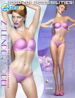 Z Slender Model Shape Preset and Poses for Genesis 8 Female