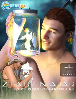 Z Fairy in a Jar Props and Poses for Genesis 3 and 8