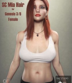 SC Mia Hair for Genesis 3 - 8 Female