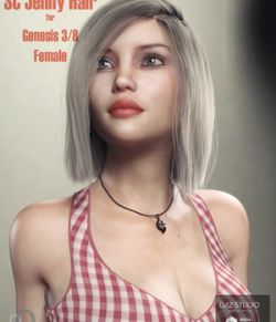 SC Jenny Hair for Genesis 3 and 8 Females