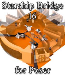 Starship Bridge 16 for Poser