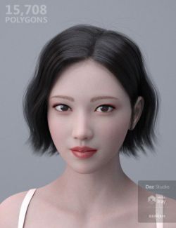 HY Wavy Bob Hair for Genesis 3 and 8